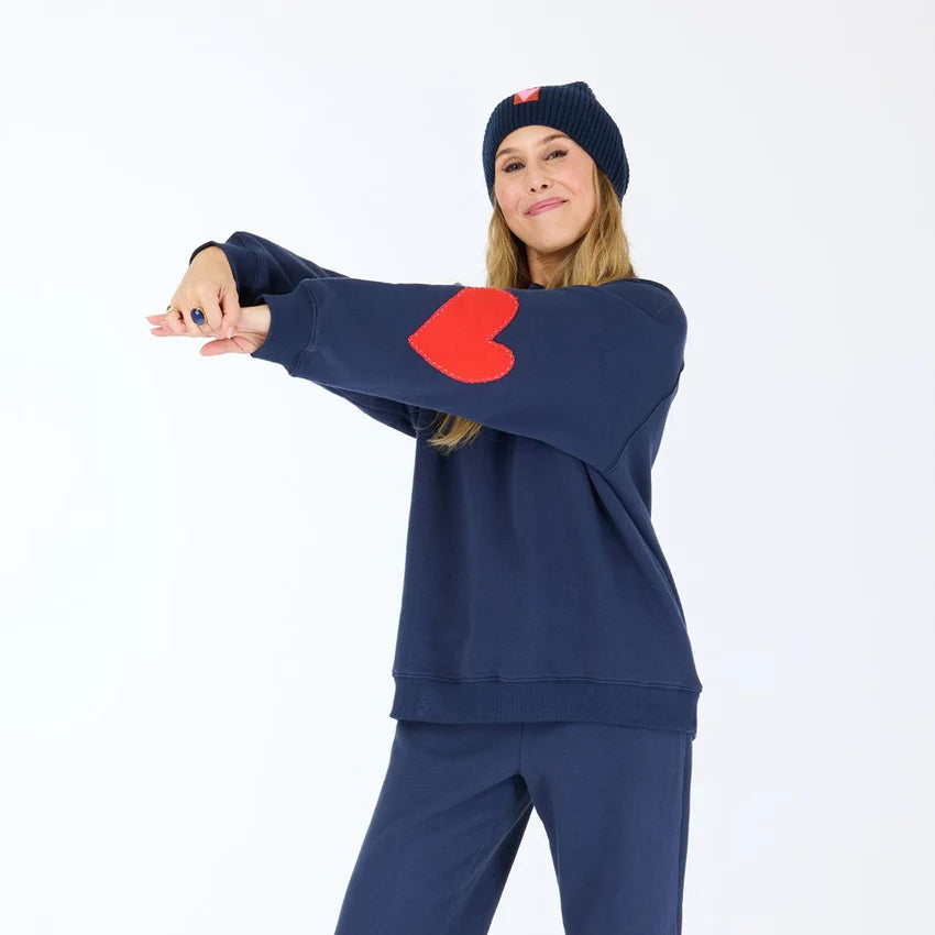BENTON IMPERFECT HEART PATCH SWEATESHIRT - KERRI ROSENTHAL