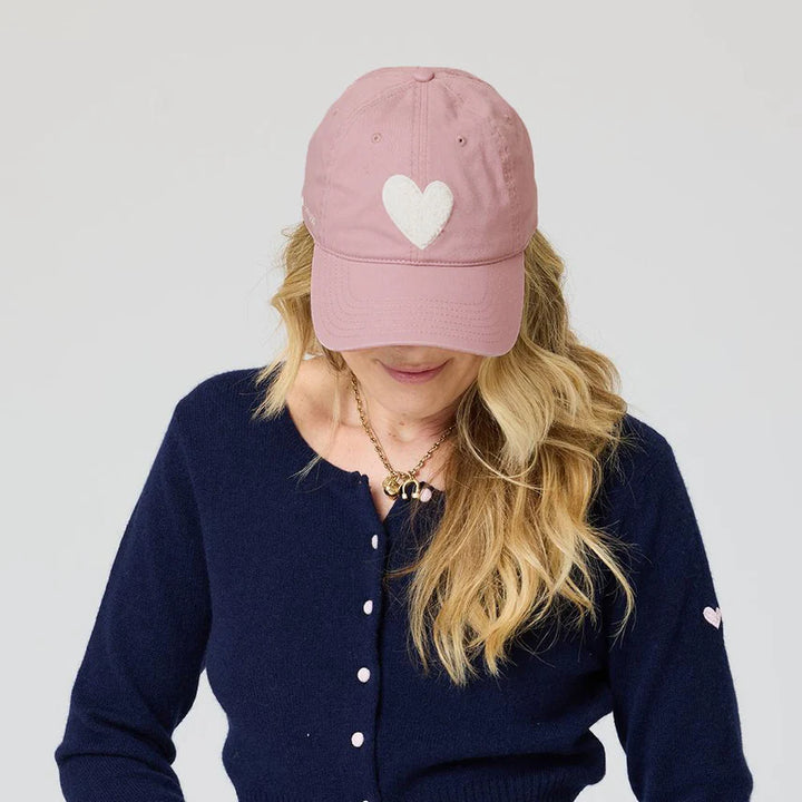 KR IMPERFECT CHENILLE HEART HAT (MAUVE) - KERRI ROSENTHAL