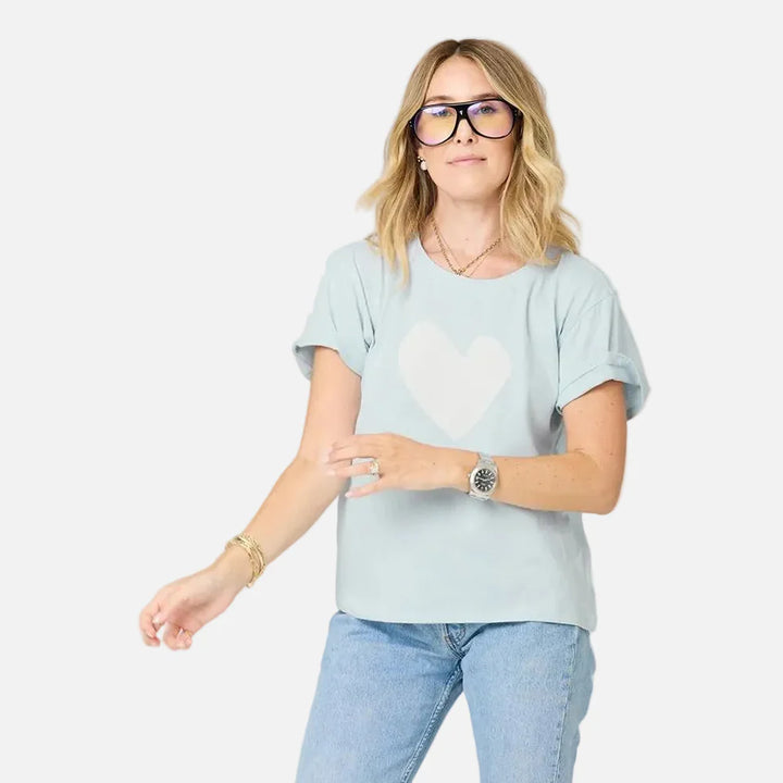 SUKE IMPERFECT HEART TEE (SALT) - KERRI ROSENTHAL