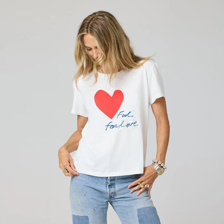 SUKE FOOL FOR LOVE TEE (WHITE) - KERRI ROSENTHAL