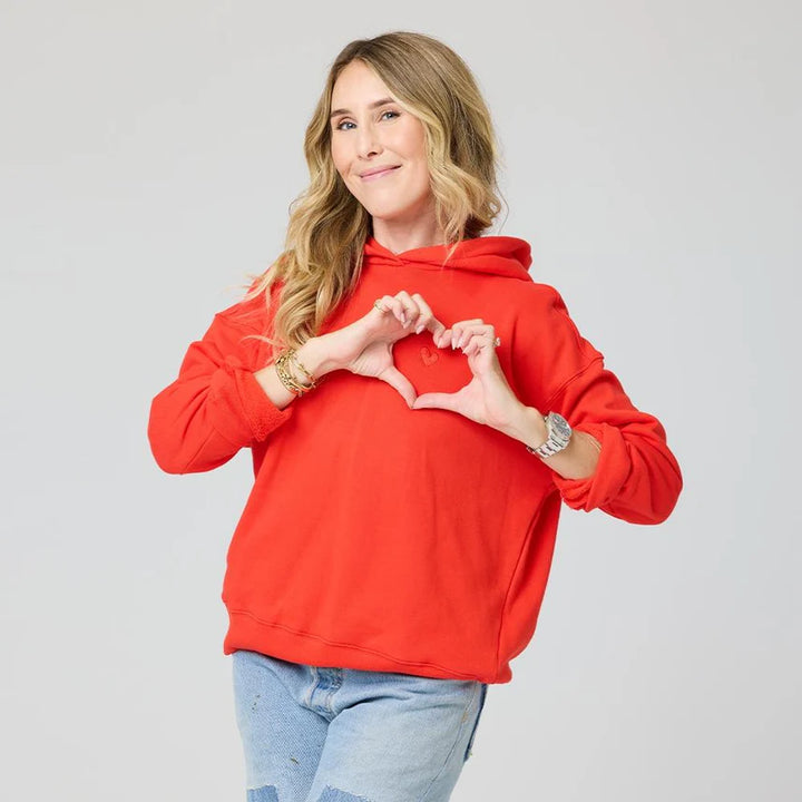 BOYFRIEND LOVEGAURD HOODIE (RED) - KERRI ROSENTHAL