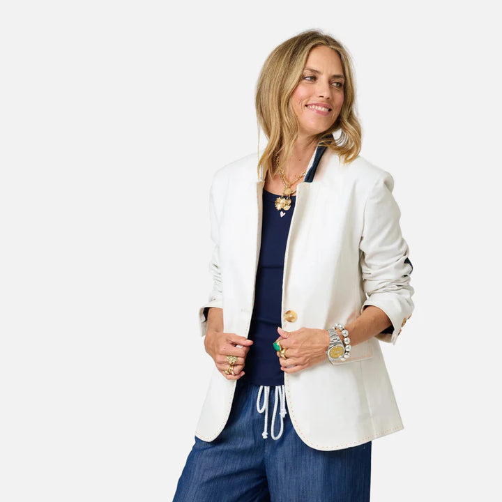 SUMMER BLAZER (CREAM) - KERRI ROSENTHAL