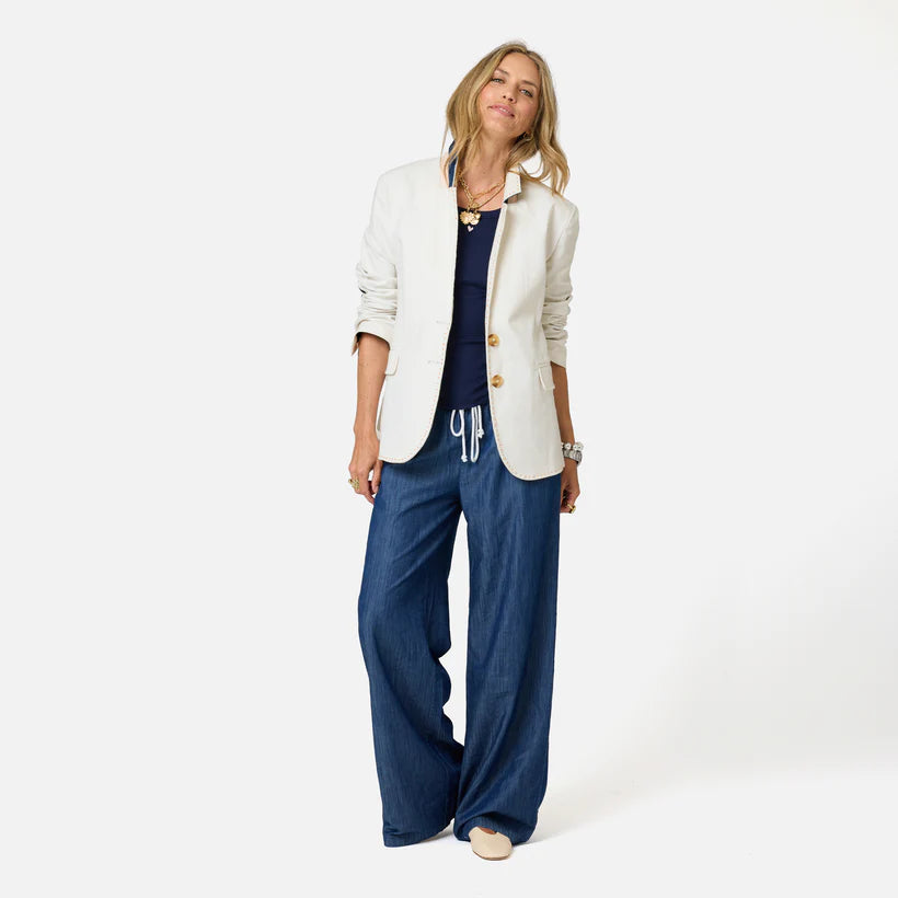 SUMMER BLAZER (CREAM) - KERRI ROSENTHAL