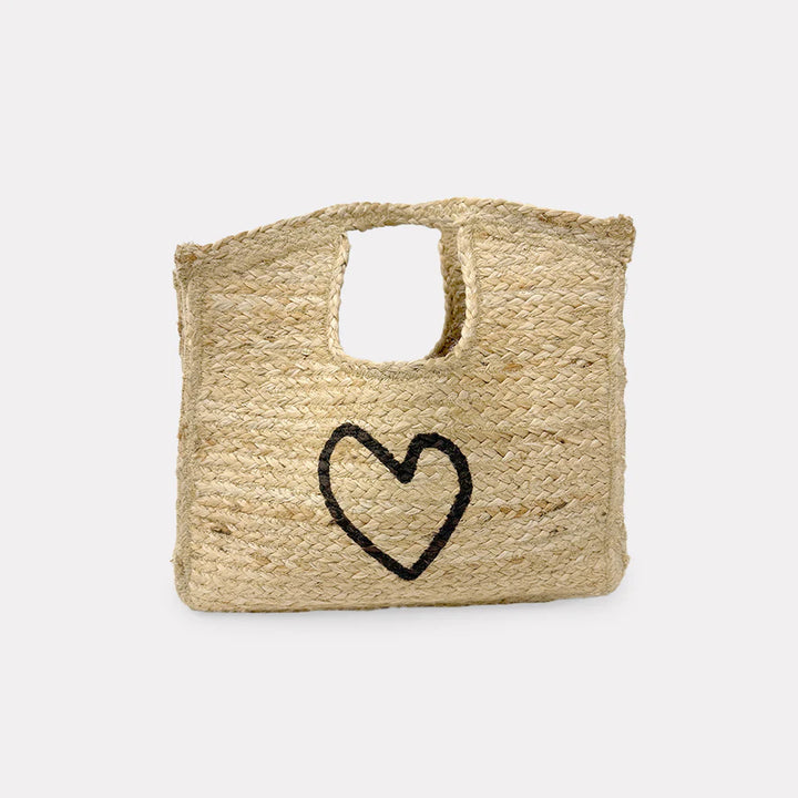 IMPERFECT HEART JUTE TOTE (JUTE) - KERRI ROSENTHAL