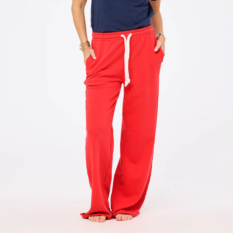 WEEKEND BARB SWEATPANT (POPPY RED) - KERRI ROSENTHAL