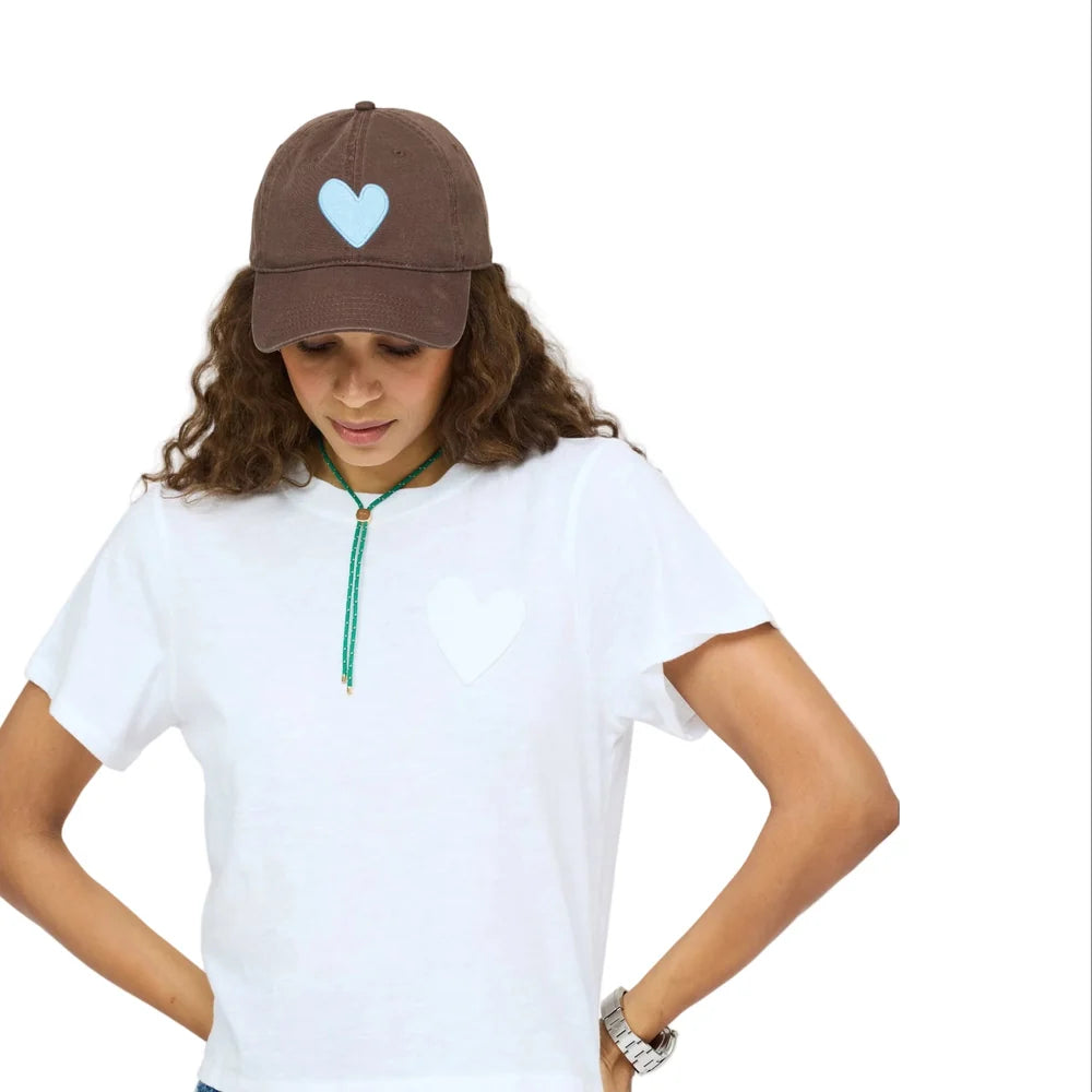 KR IMPERFECT HEART HAT (COCOA-CHAMBRAY) - KERRI ROSENTHAL