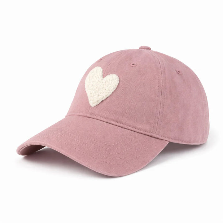KR IMPERFECT CHENILLE HEART HAT (MAUVE) - KERRI ROSENTHAL