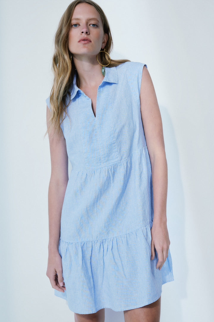 LEANE SLEEVELESS STRIPE DRESS - MELISSA NEPTON