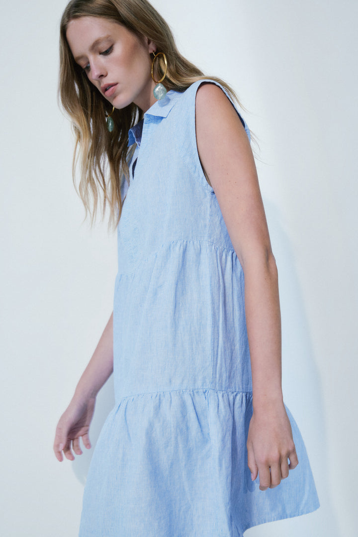 LEANE SLEEVELESS STRIPE DRESS - MELISSA NEPTON