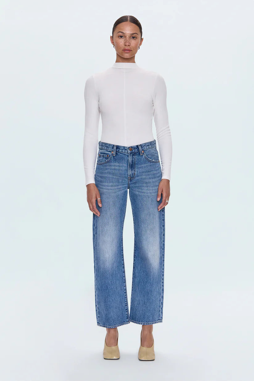 LEXI MID RISE BOWED LEG JEAN (METROPOLIS) - PISTOLA