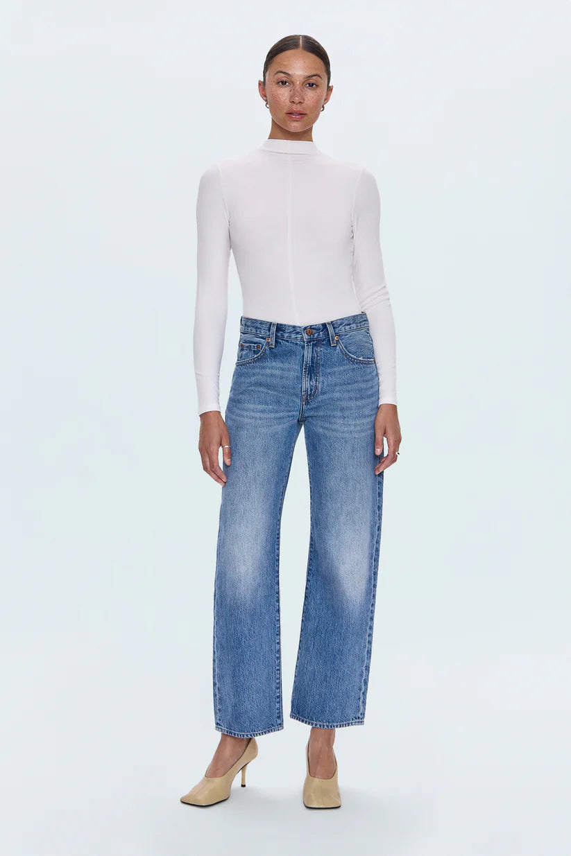 LEXI MID RISE BOWED LEG JEAN (METROPOLIS) - PISTOLA