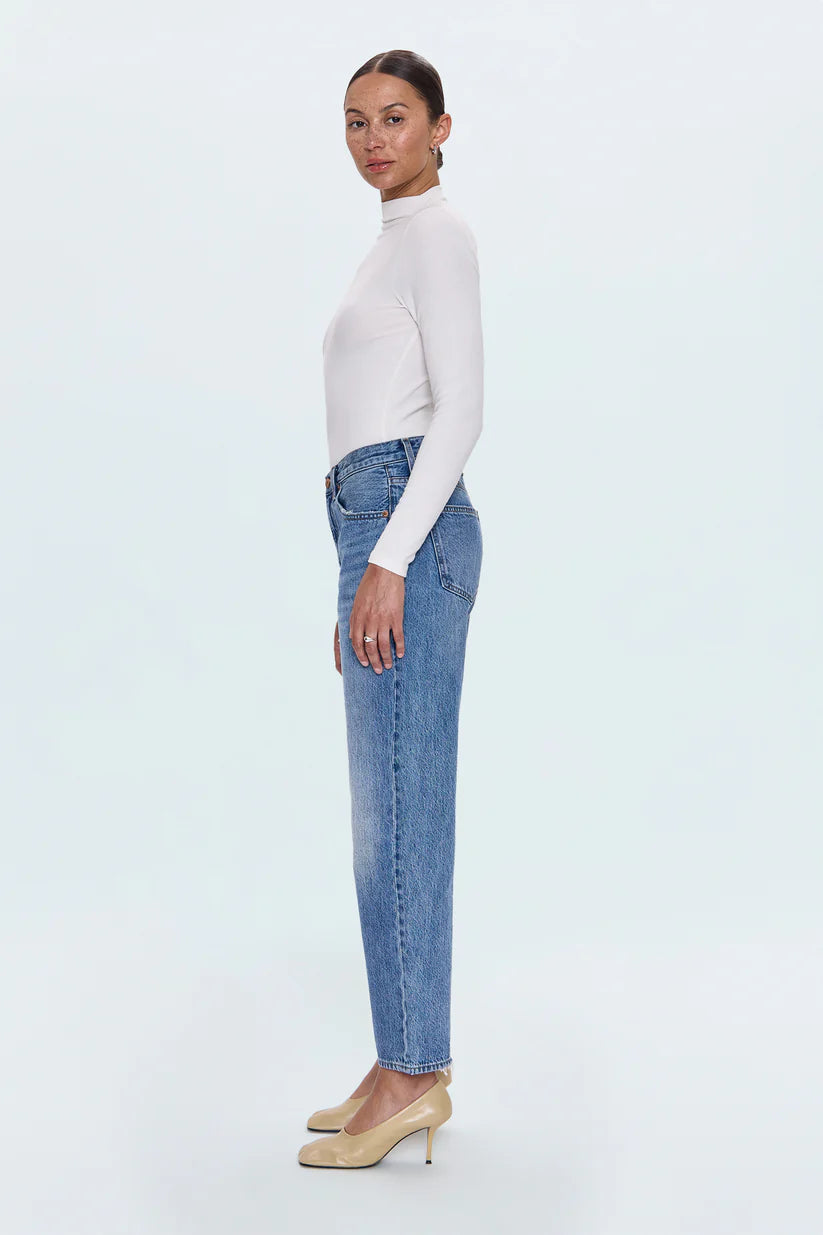 LEXI MID RISE BOWED LEG JEAN (METROPOLIS) - PISTOLA