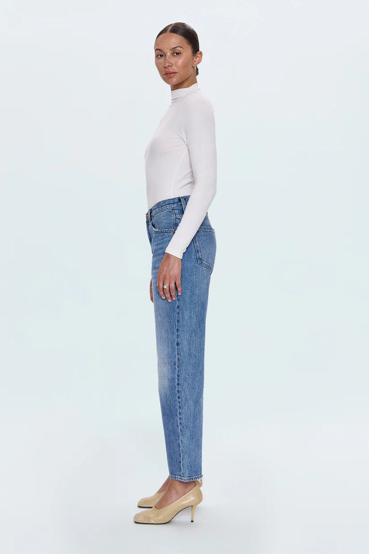 LEXI MID RISE BOWED LEG JEAN (METROPOLIS) - PISTOLA