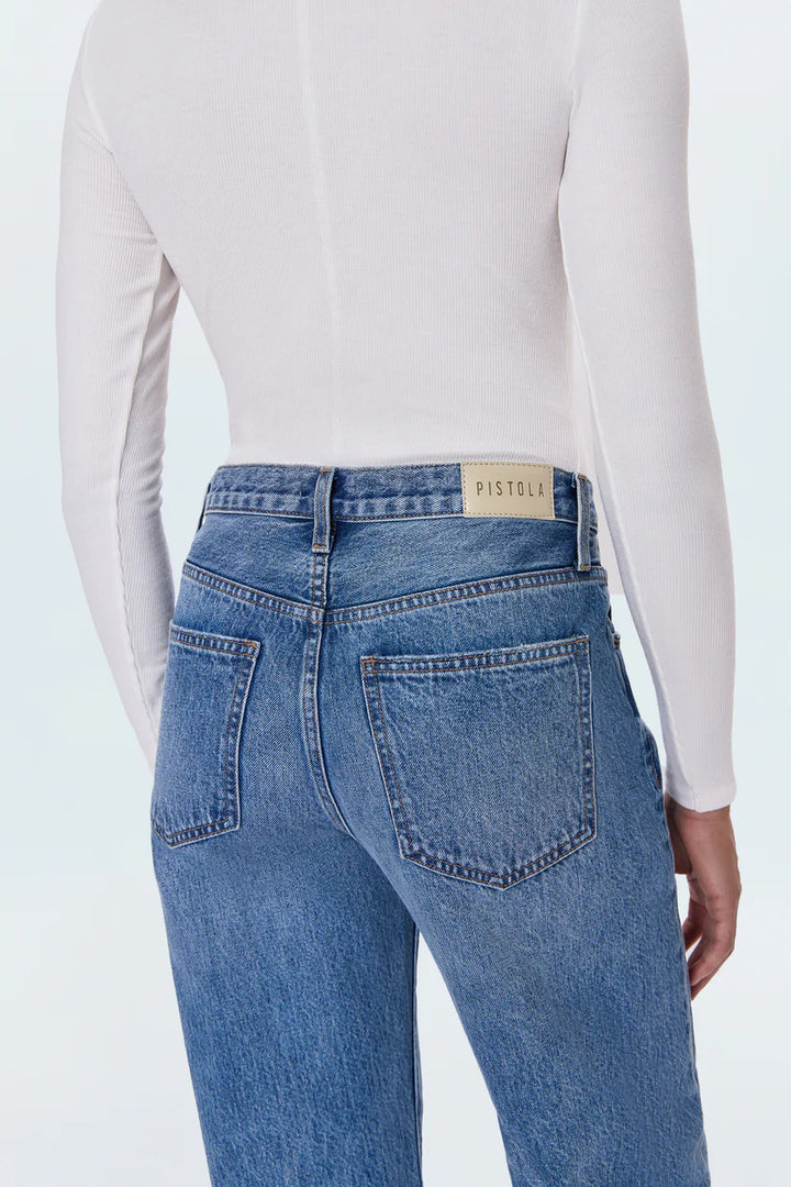LEXI MID RISE BOWED LEG JEAN (METROPOLIS) - PISTOLA