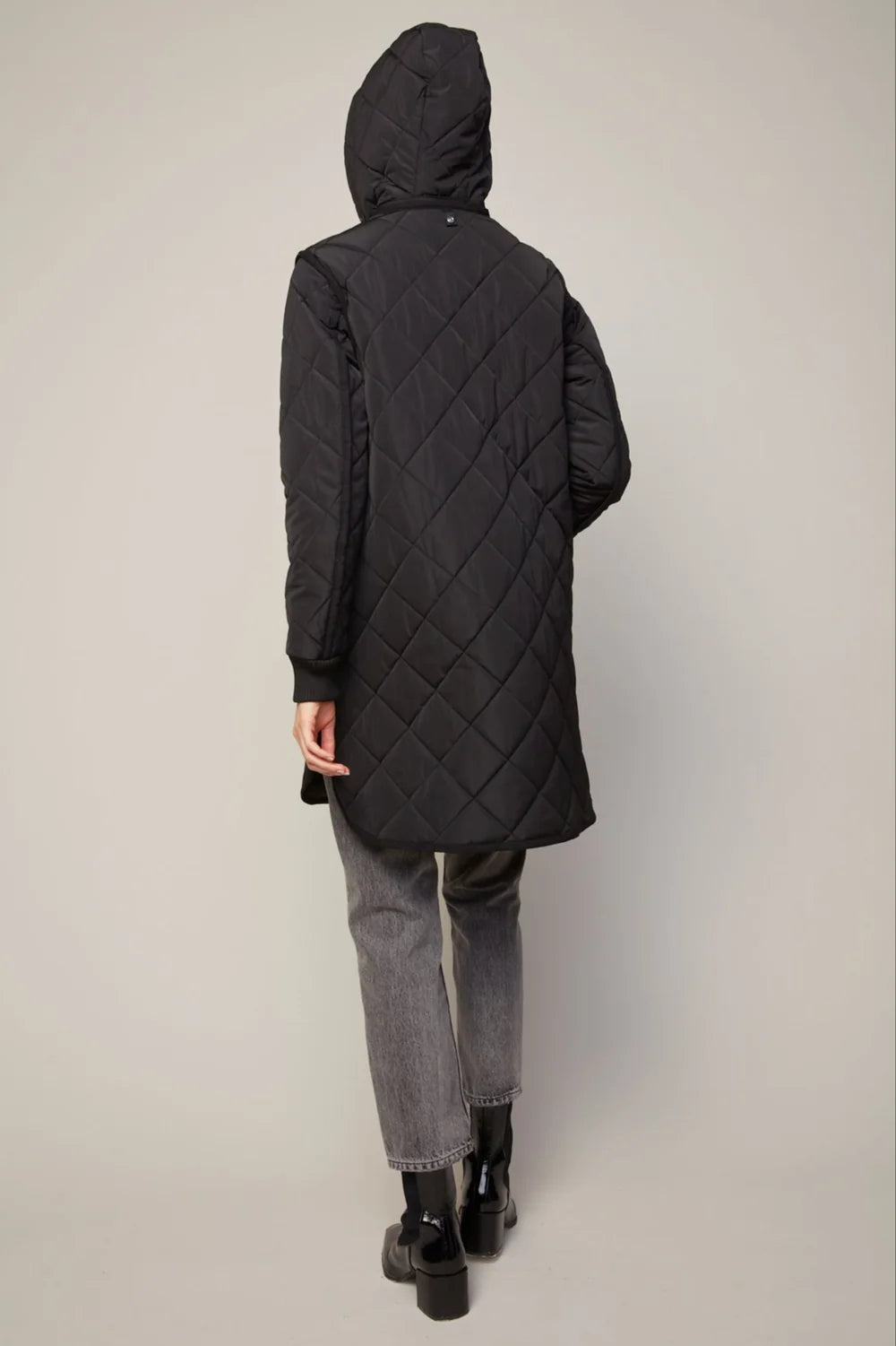LIBBY COAT W/ HOOD (BLACK) - ADROIT ATELIER