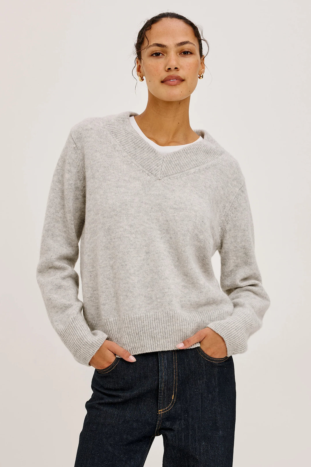 LIDYA SOFT WOOL SWEATER (HEATHER GREY) - RAILS