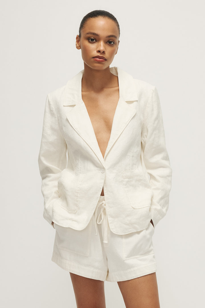 LINCOLN LINEN BLAZER (WHITE) - MELISSA NEPTON