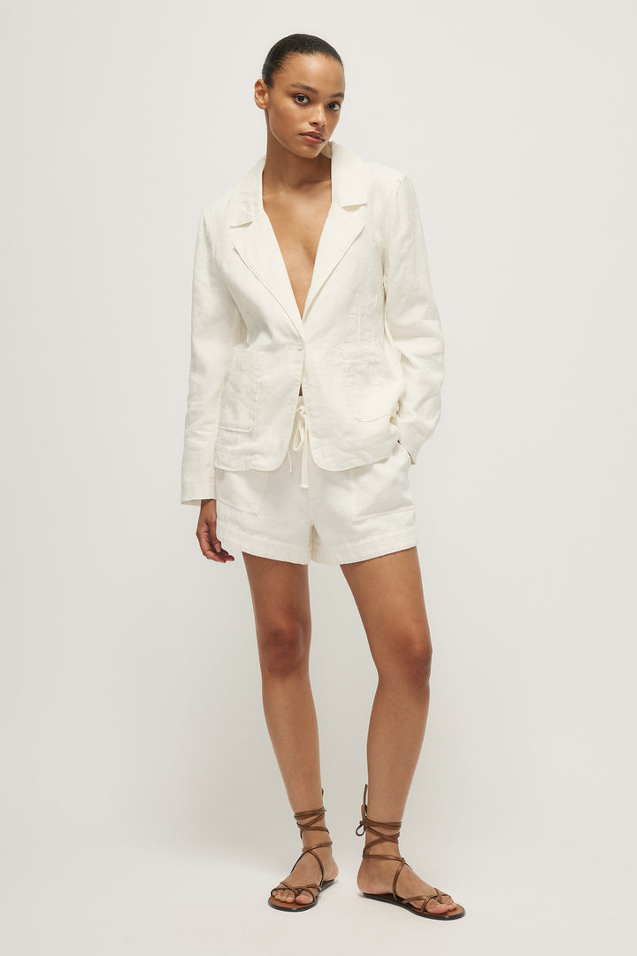 LINCOLN LINEN BLAZER (WHITE) - MELISSA NEPTON