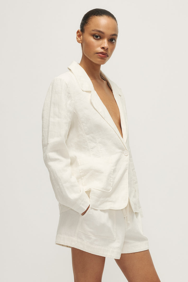 LINCOLN LINEN BLAZER (WHITE) - MELISSA NEPTON