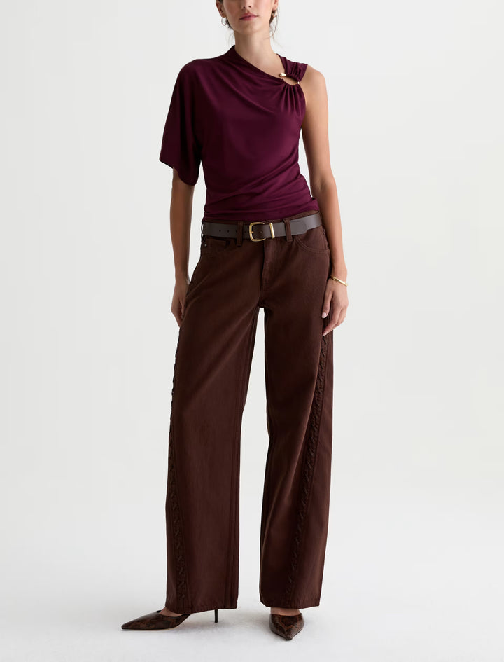 ARYA ASYMMETRICAL TOP (JAZZ BERRY) - A.G. DENIM