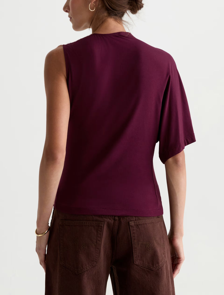 ARYA ASYMMETRICAL TOP (JAZZ BERRY) - A.G. DENIM