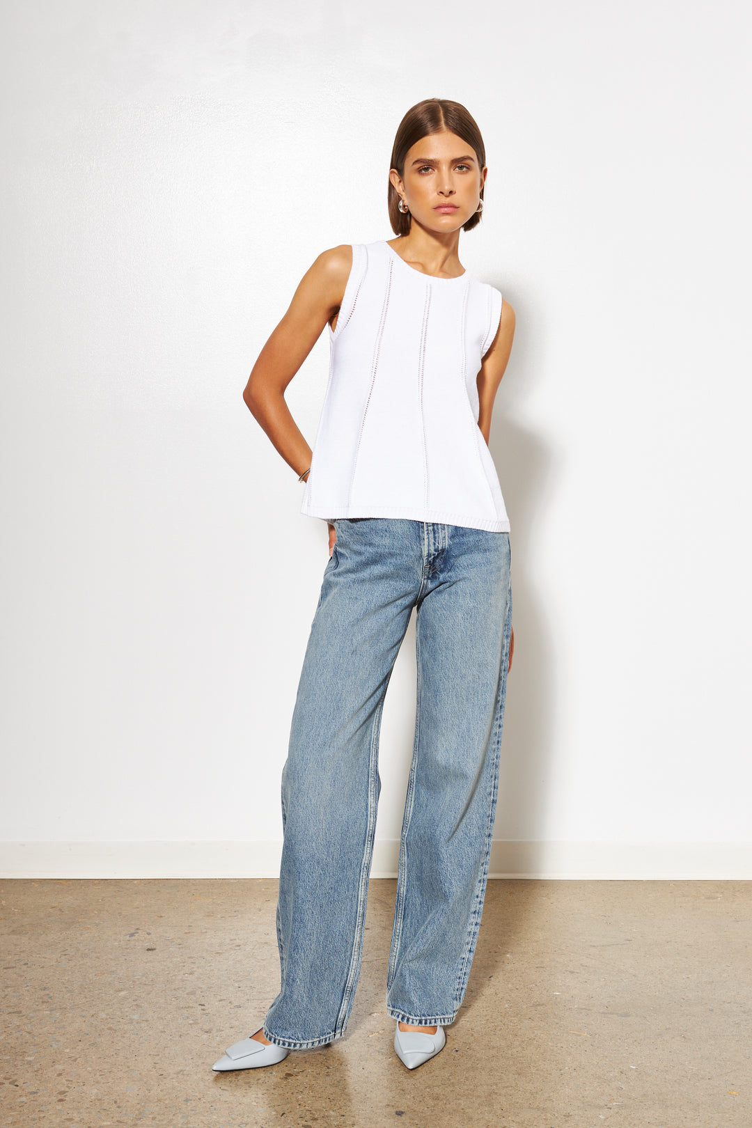 LOLLY KNIT TANK (COTTON) - LINE
