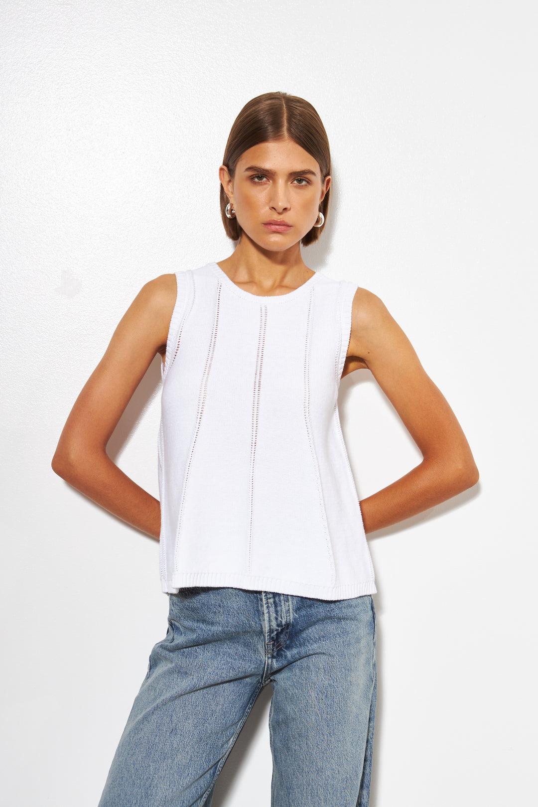 LOLLY KNIT TANK (COTTON) - LINE