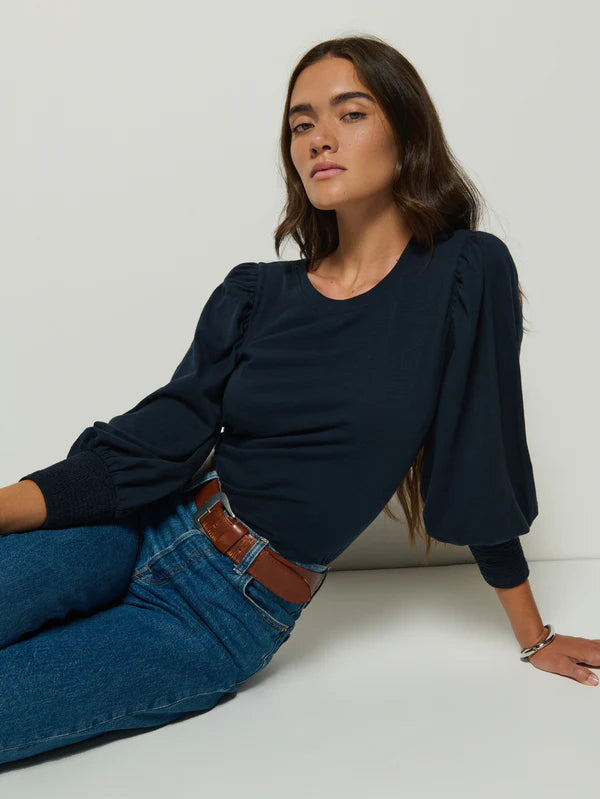 LOREN SMOCKED PEASANT TEE (NIGHT SKY) - NATION