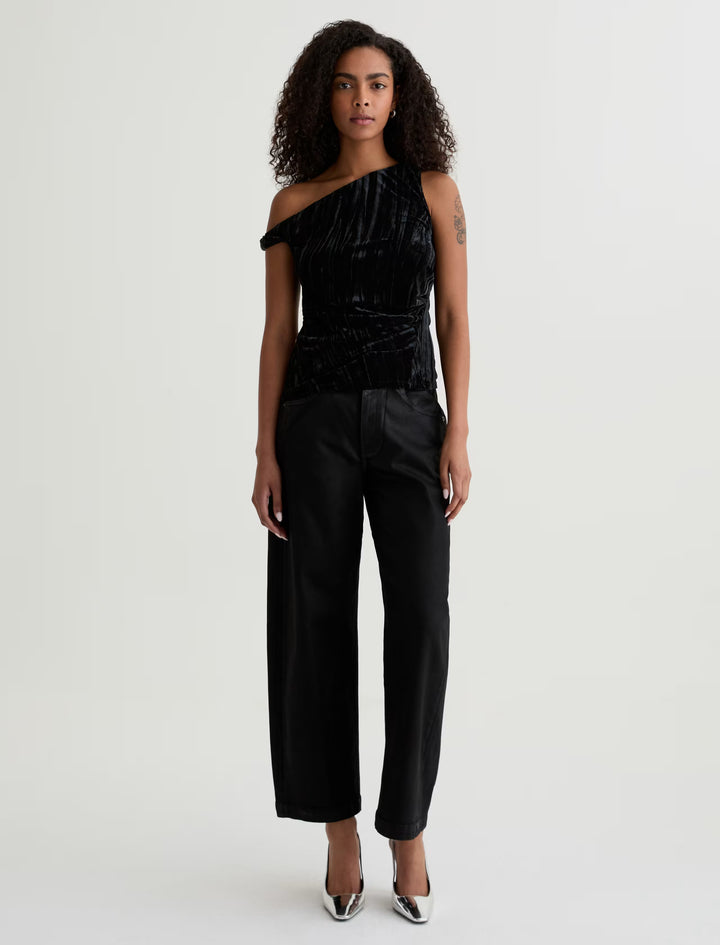 RACHEL TWIST SHOULDER TOP - A.G. DENIM