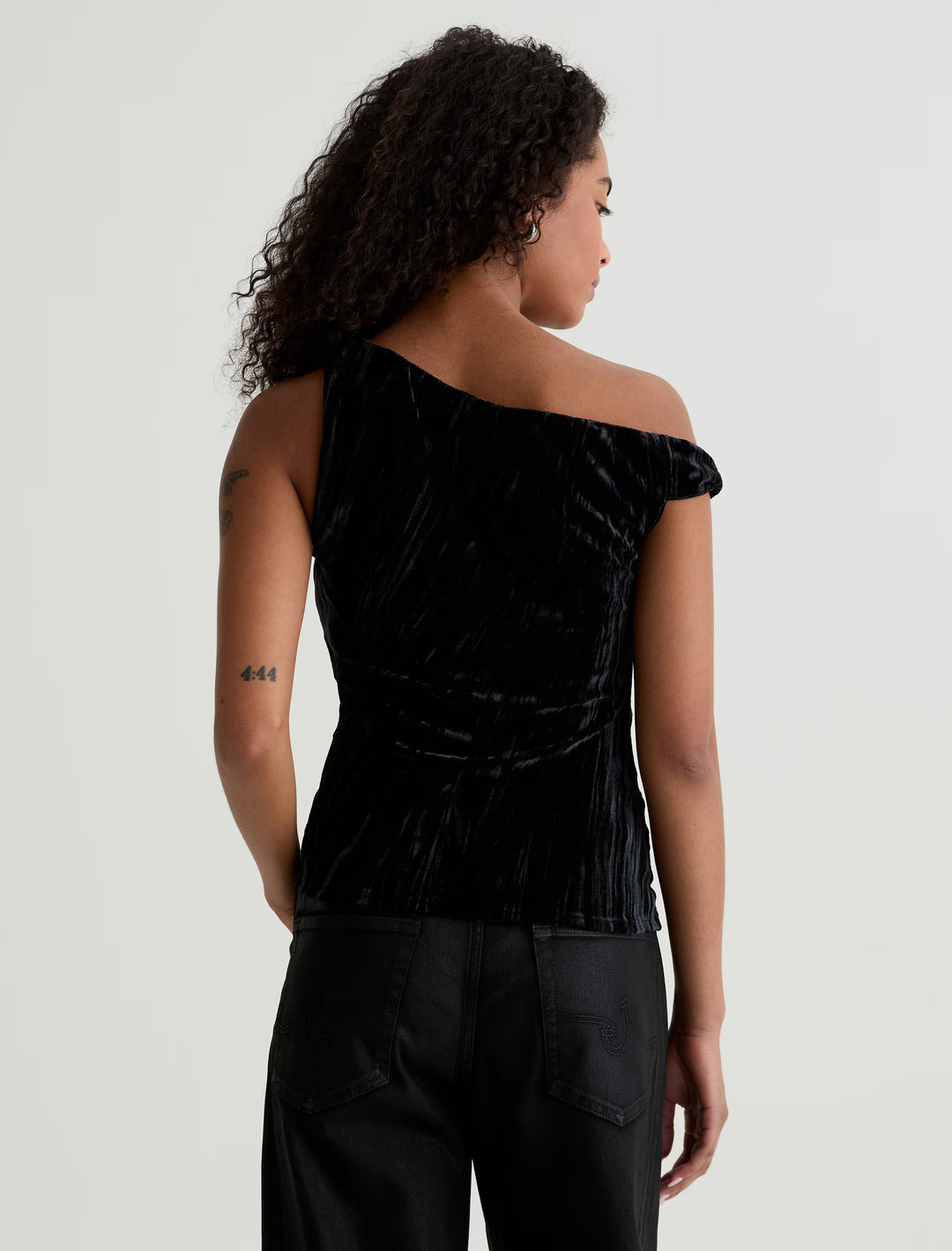 RACHEL TWIST SHOULDER TOP - A.G. DENIM