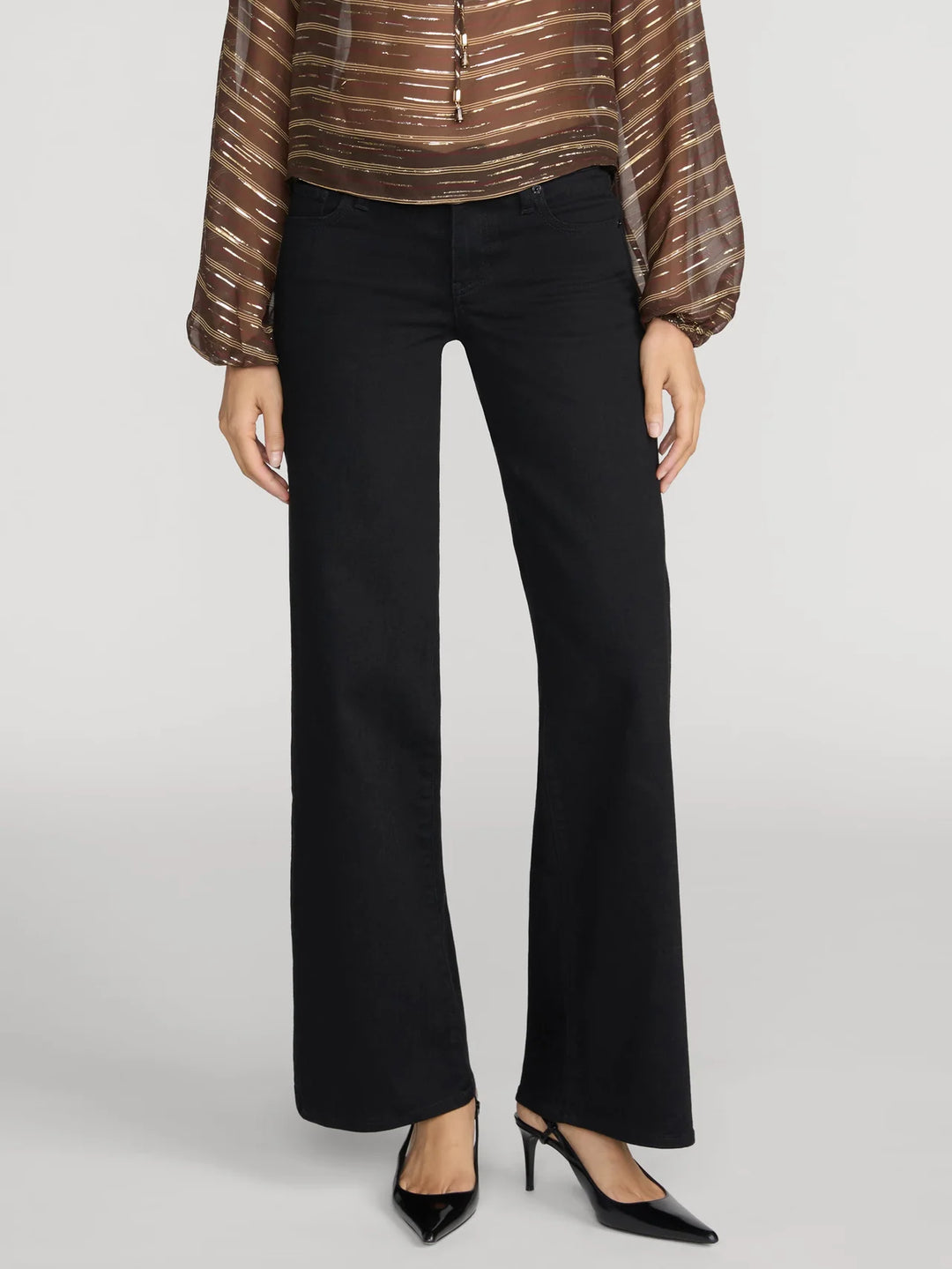 LOW RISE LE SLIM PALAZZO (BLACK) - FRAME