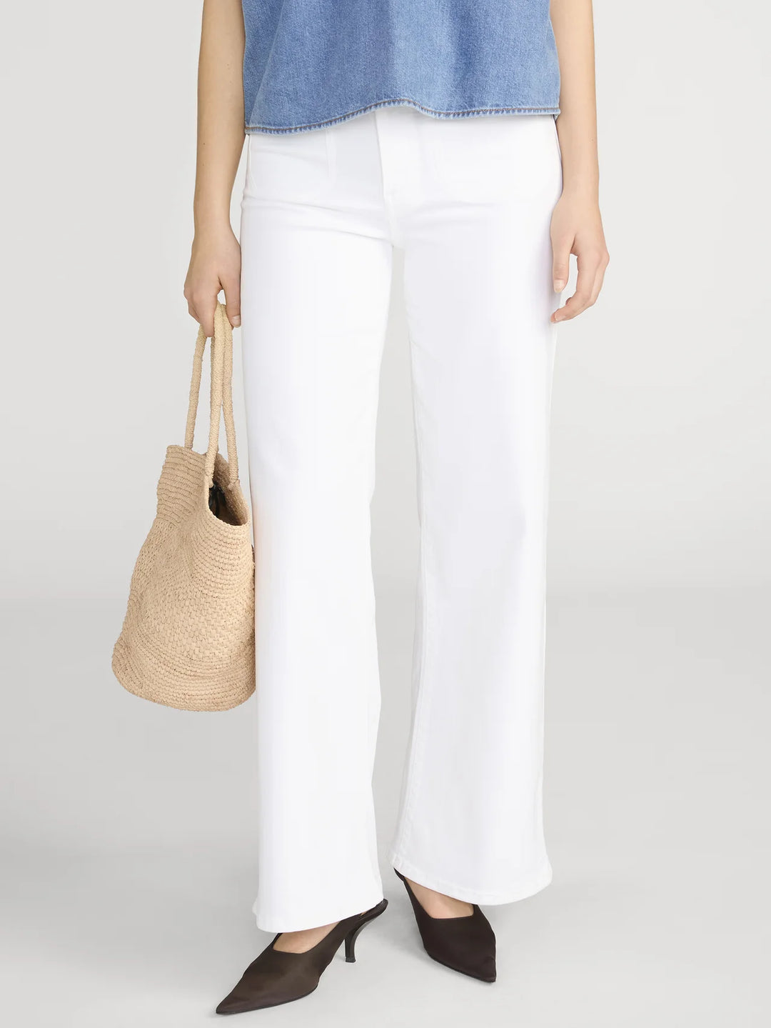 LE SLIM PALAZZO MODERNIST POCKET (WHITE) - FRAME