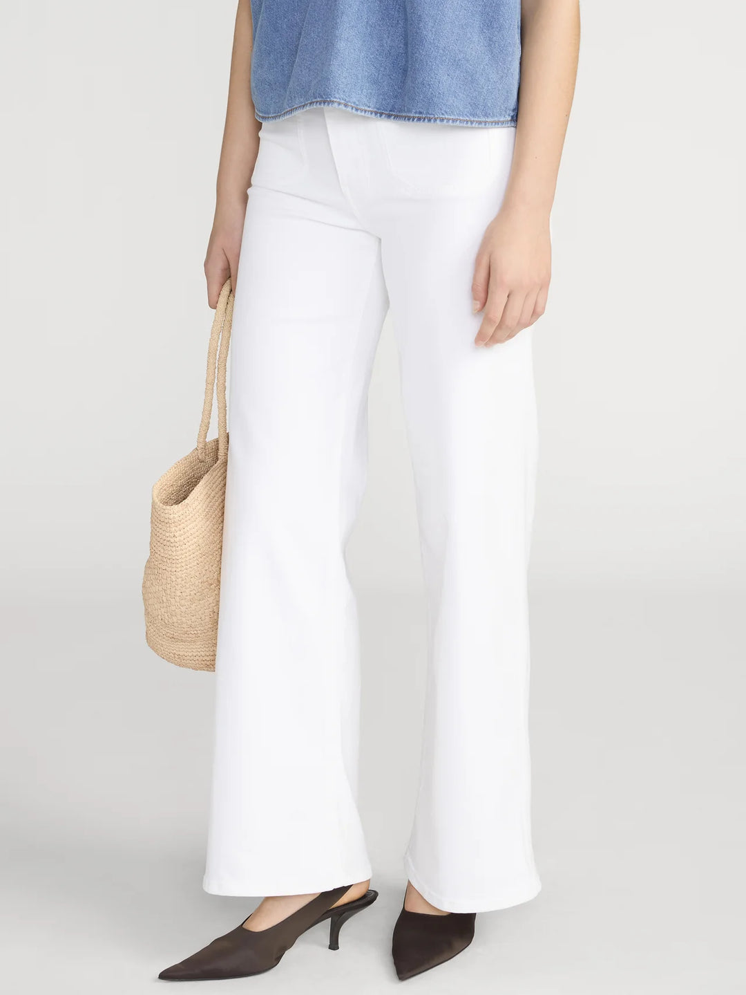 LE SLIM PALAZZO MODERNIST POCKET (WHITE) - FRAME