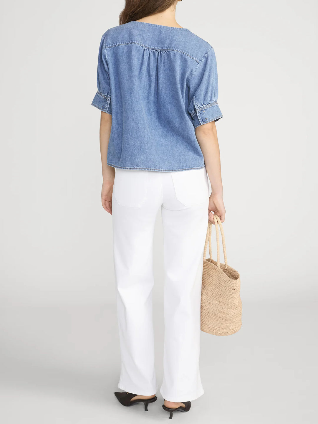 LE SLIM PALAZZO MODERNIST POCKET (WHITE) - FRAME