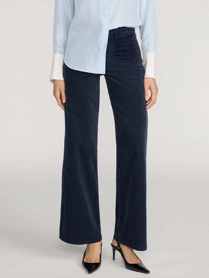 LE SLIM PALAZZO MODERNIST POCKET CORDUROY (NAVY) - FRAME