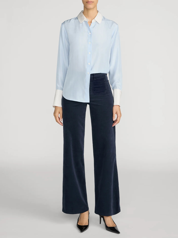 LE SLIM PALAZZO MODERNIST POCKET CORDUROY (NAVY) - FRAME