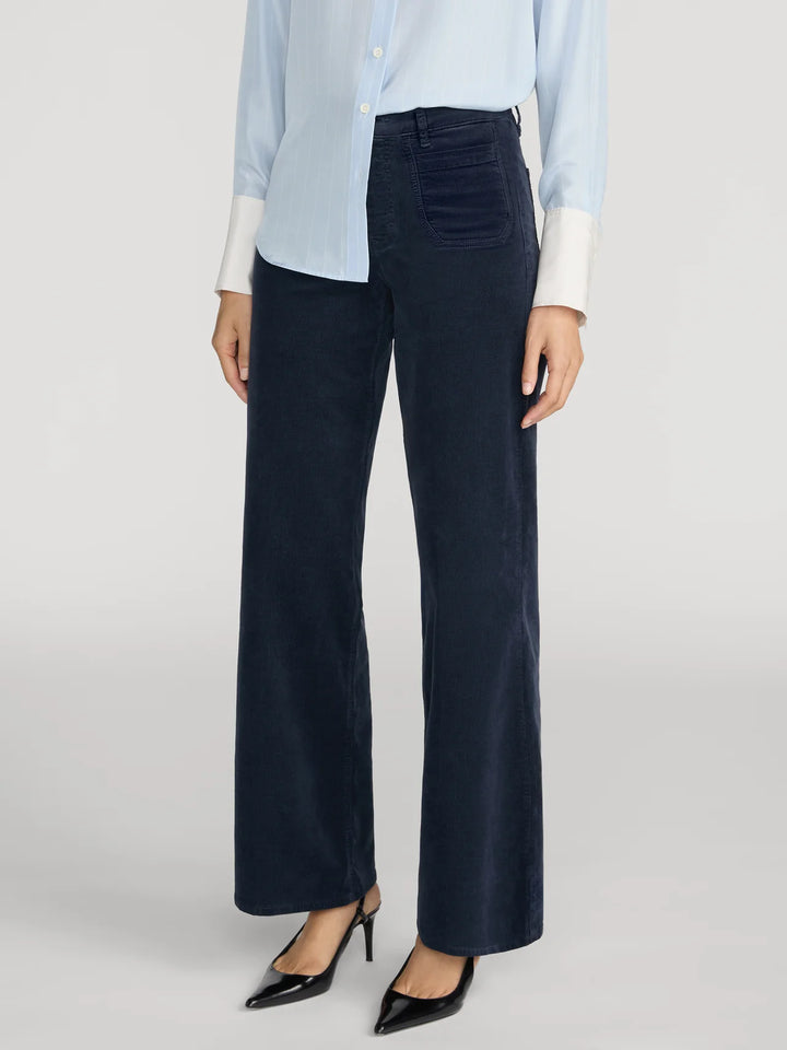 LE SLIM PALAZZO MODERNIST POCKET CORDUROY (NAVY) - FRAME