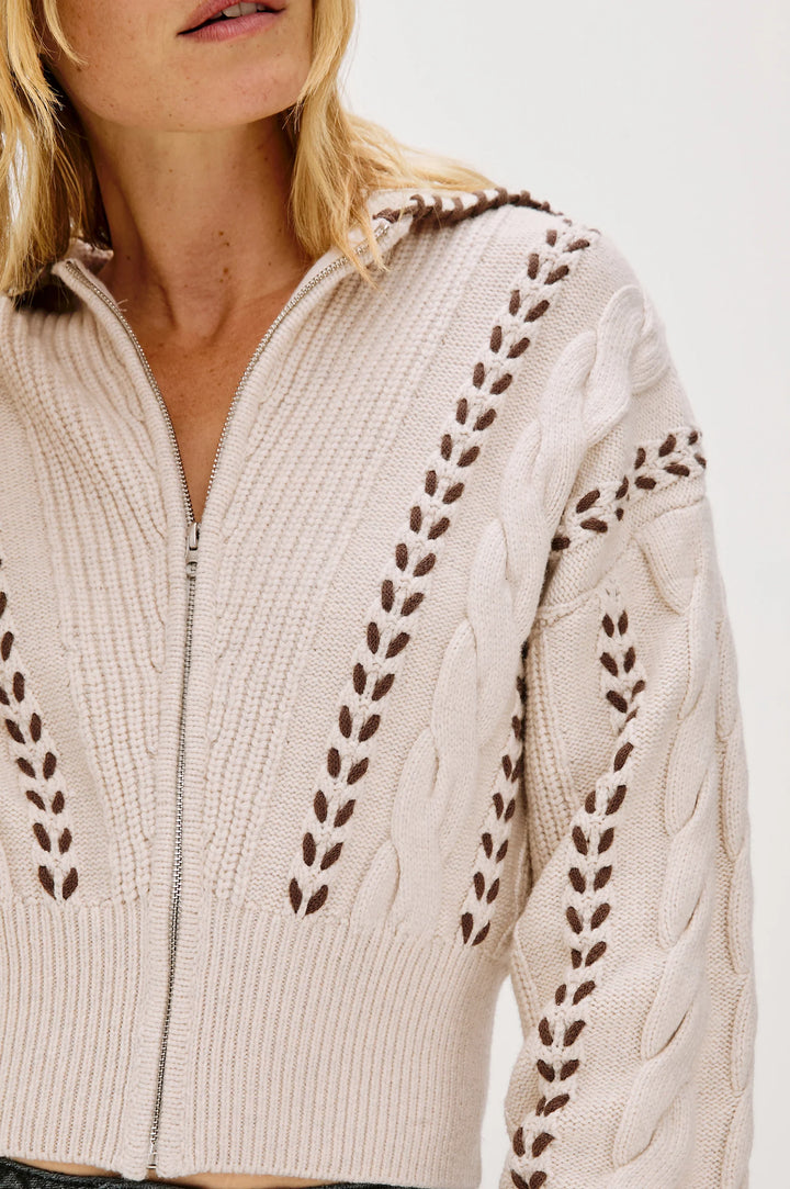 LUNE WHIPSTITCH ZIP UP SWEATER - RAILS