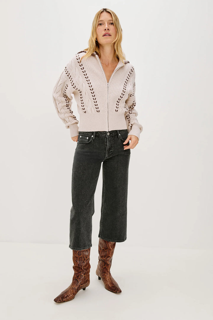 LUNE WHIPSTITCH ZIP UP SWEATER - RAILS