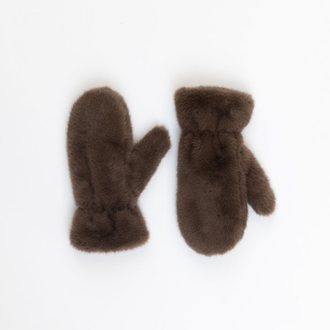 LUXE MITTENS (BROWN) - LYLA + LUXE