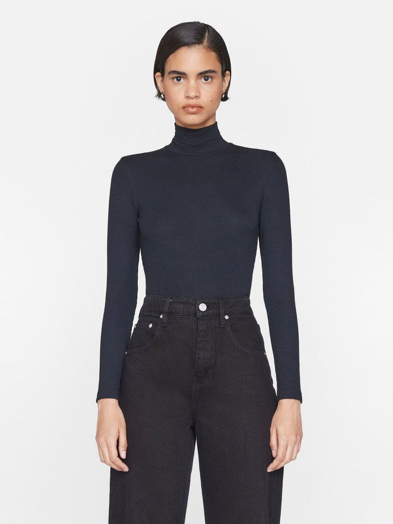 RIB TURTLENECK (NOIR) - FRAME
