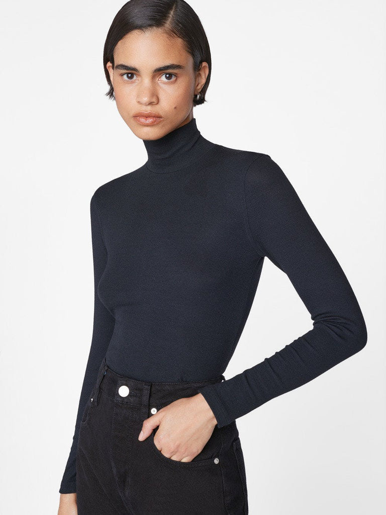 RIB TURTLENECK (NOIR) - FRAME