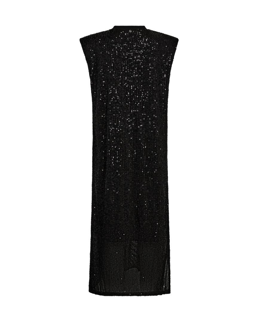 ARAN SEQUIN DRESS (BLACK) - MOS MOSH