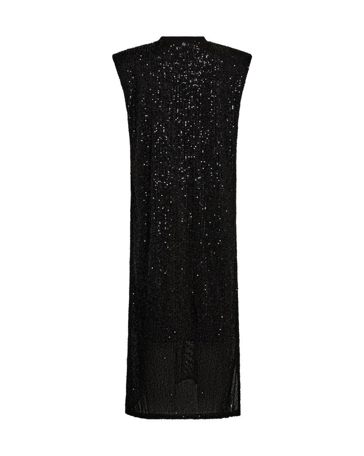 ARAN SEQUIN DRESS (BLACK) - MOS MOSH