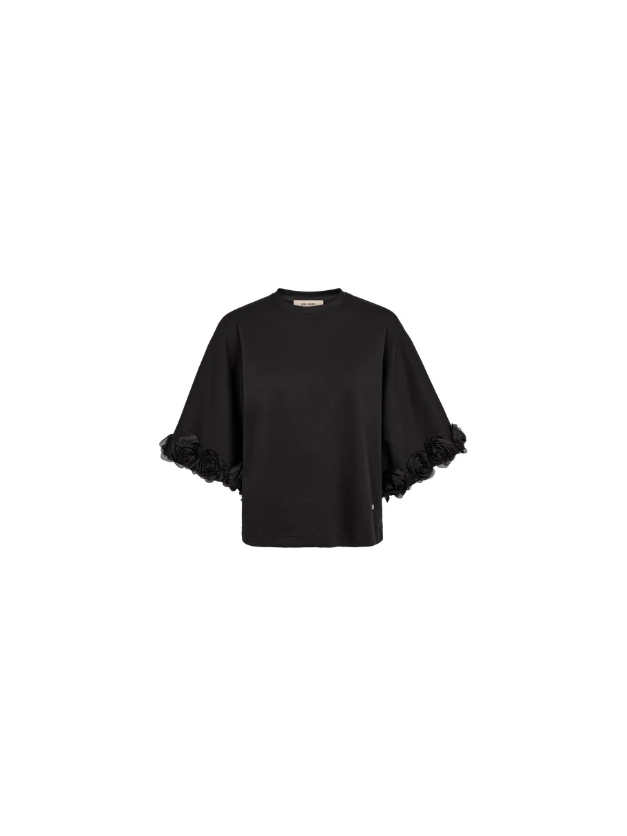 ROSETTE TEE (BLACK) - MOS MOSH