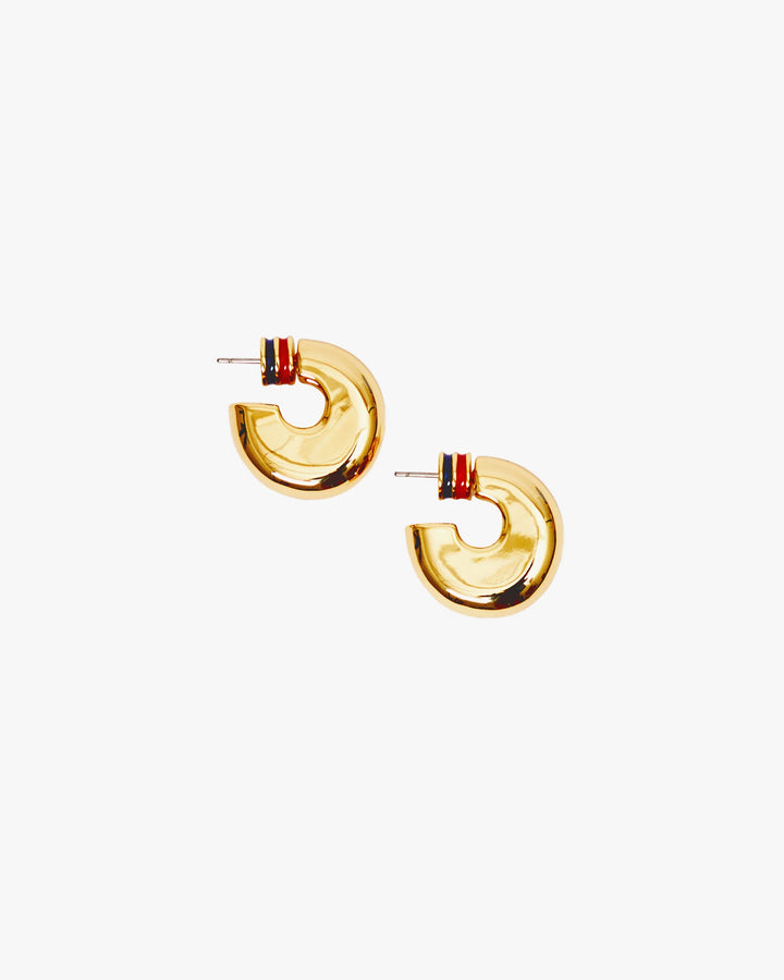 LE HOOP EARRINGS (GOLD) - CLARE V.