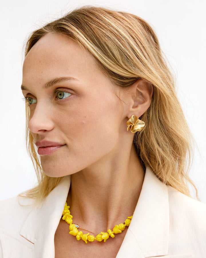 STATEMENT STUD EARRINGS (VINTAGE GOLD) - CLARE V.