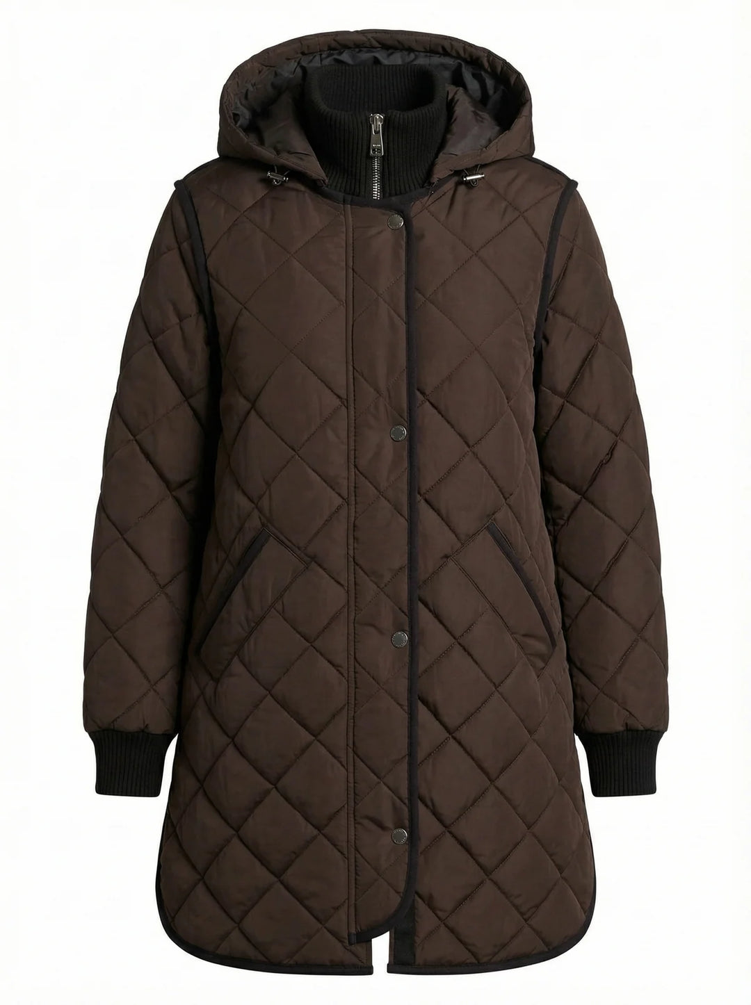 LIBBY COAT W/ HOOD (CHOCOLATE TORTE) - ADROIT ATELIER