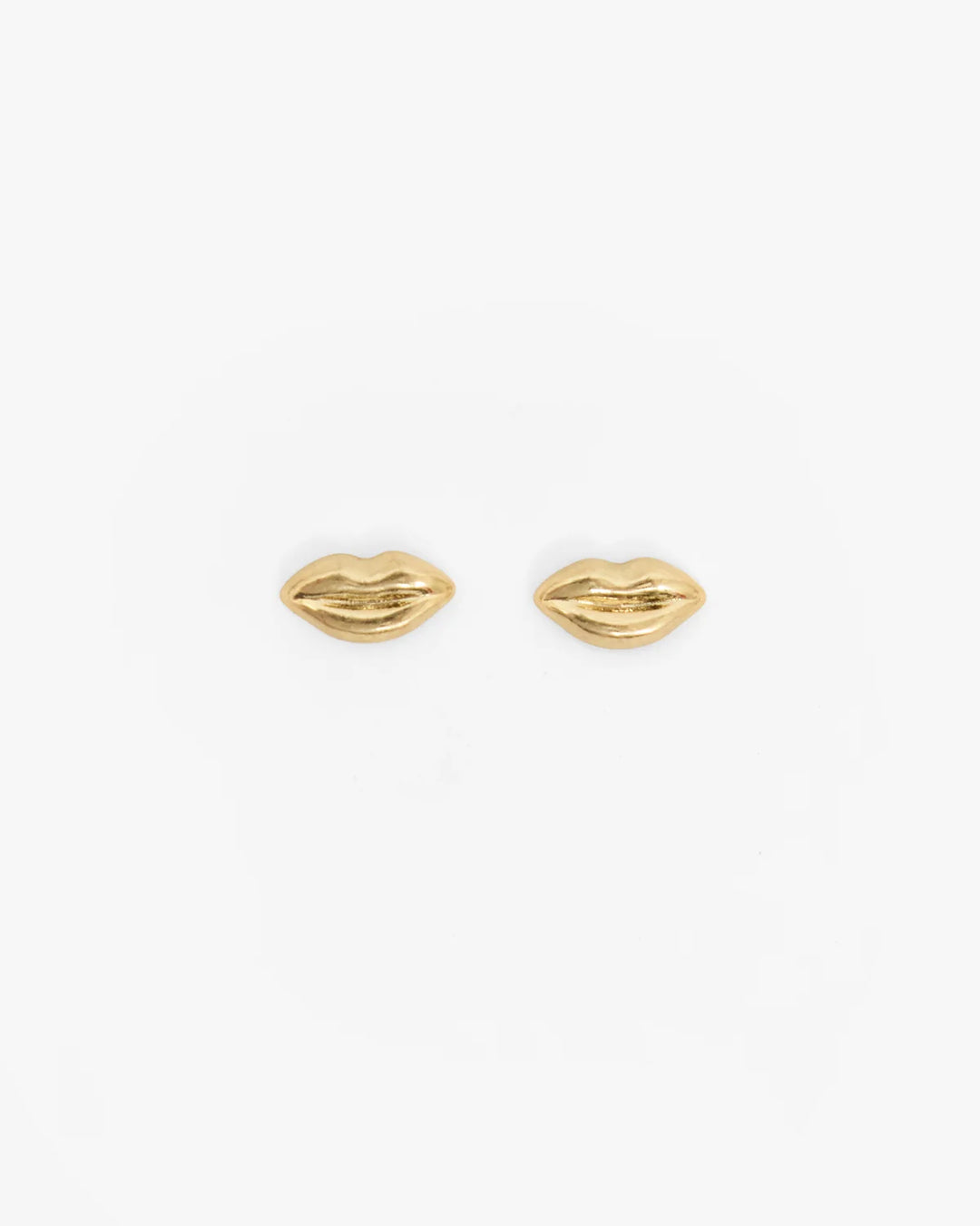 LIPS STUD EARRINGS (VINTAGE GOLD) - CLARE V.
