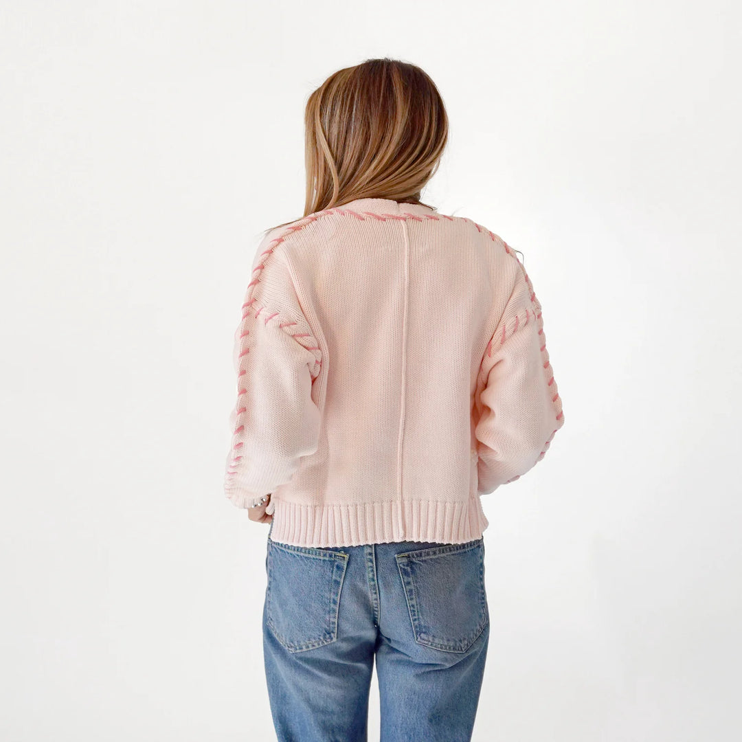 THE SIENNA CARDIGAN (SUGAR PINK) - KERRI ROSENTHAL